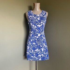 Lilly Pulitzer Luxletic Blue and White Floral Tennis Dress